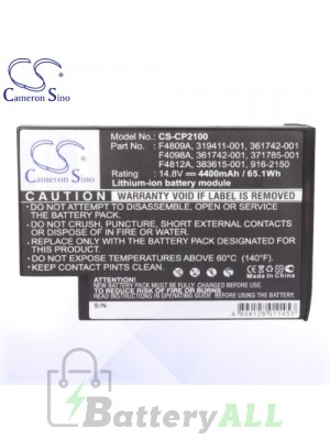 CS Battery for Compaq Pavilion XT125-F5855H / XT155-F5856H / XT2 Battery L-CP2100