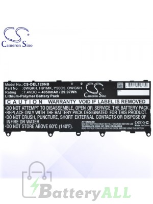 CS Battery for Dell 0WGKH / H91MK / Y50C5 / OWGKH Battery L-DEL120NB