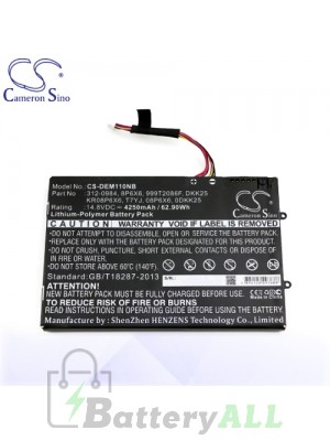 CS Battery for Dell Alienware M14xR2 / P06T001 / P06T002 / P06T003 Battery L-DEM110NB