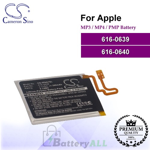 CS-IPNA7SL For Apple Mp3 Mp4 PMP Battery Model 616-0639 / 616-0640