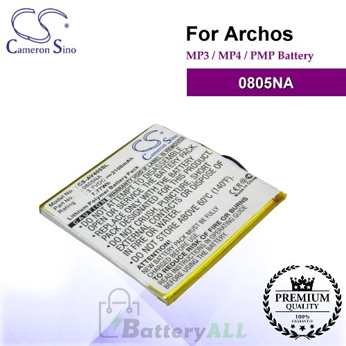 CS-AV405SL For Archos Mp3 Mp4 PMP Battery Model 0805NA