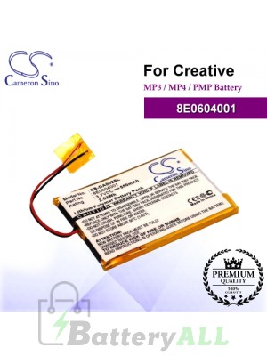 CS-DA002SL For Creative Mp3 Mp4 PMP Battery Model 8E0604001