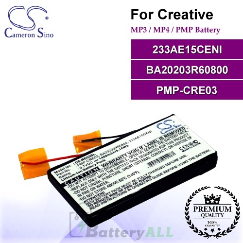 CS-RE03SL For Creative Mp3 Mp4 PMP Battery Model 233AE15CENI / BA20203R60800 / PMP-CRE03