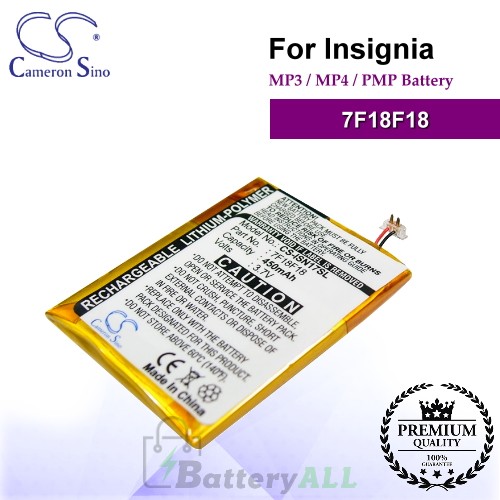 CS-ISN17SL For INSIGNIA Mp3 Mp4 PMP Battery Model 7F18F18