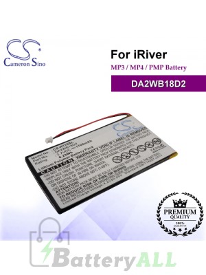 CS-H110SL For iRiver Mp3 Mp4 PMP Battery Model DA2WB18D2