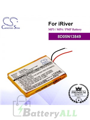 CS-IRL2SL For iRiver Mp3 Mp4 PMP Battery Model 8D05N13849