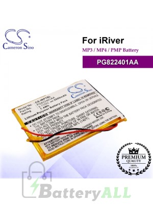 CS-IRP7SL For iRiver Mp3 Mp4 PMP Battery Model PG822401AA