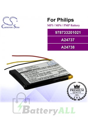CS-PS145SL For Philips Mp3 Mp4 PMP Battery Model 978733201021 / A24737 / A24738