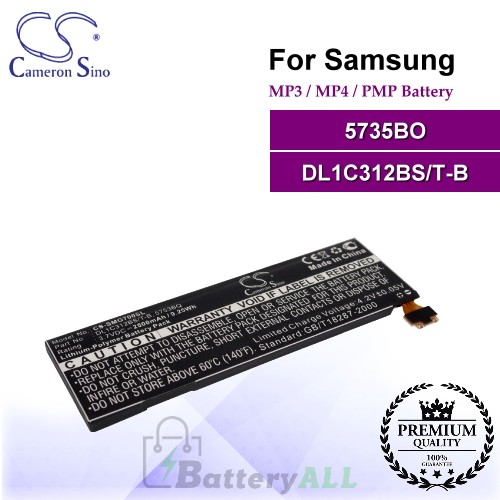 CS-SMG700SL For Samsung Mp3 Mp4 PMP Battery Model 5735BO / DL1C312BS/T-B