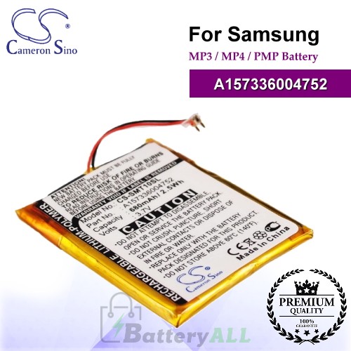 CS-SMT10SL For Samsung Mp3 Mp4 PMP Battery Model A157336004752