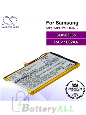 CS-SMT9SL For Samsung Mp3 Mp4 PMP Battery Model 6L0503035 / RA611E02AA