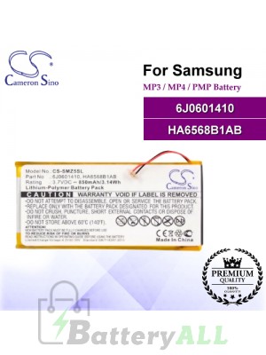 CS-SMZ5SL For Samsung Mp3 Mp4 PMP Battery Model 6J0601410 / HA6568B1AB