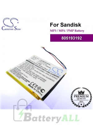 CS-MPSF460SL For SanDisk Mp3 Mp4 PMP Battery Model 805193192