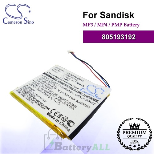 CS-MPSF460SL For SanDisk Mp3 Mp4 PMP Battery Model 805193192