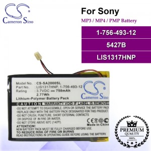 CS-SA2000SL For Sony Mp3 Mp4 PMP Battery Model 1-756-493-12 / 5427B / LIS1317HNP