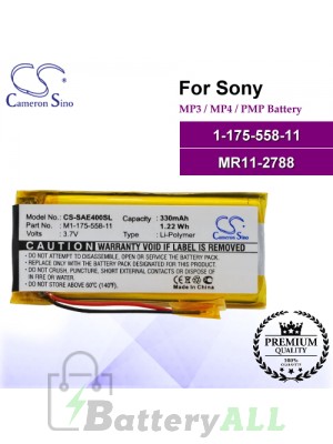 CS-SAE400SL For Sony Mp3 Mp4 PMP Battery Model 1-175-558-11 / MR11-2788