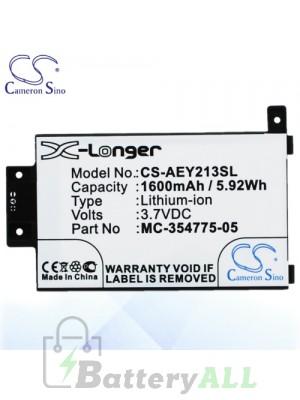 CS Battery for Amazon 58-000049 / MC-354775-05 / S13-R1-D Battery AEY213SL