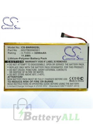 CS Battery for Barnes & Noble DR-NK02 / Nook 7 inch / Nook Tablet Battery BNR002SL