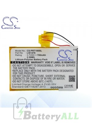 CS Battery for Sony 1-853-104-11 / LIS1476 / LIS1476MHPPC(SY6) Battery PRT100SL