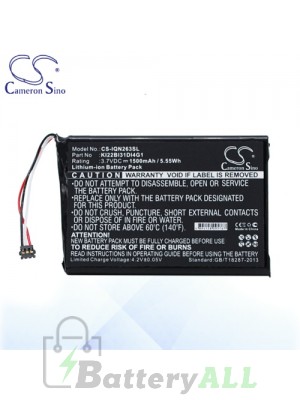 CS Battery for Garmin KI22BI31DI4G1 / Garmin 010-01188-02 Battery IQN263SL