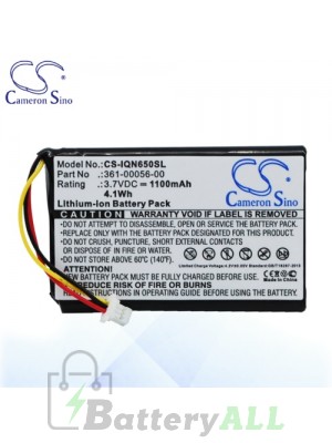 CS Battery for Garmin 361-00056-01 / Garmin 010-01211-01 Battery IQN650SL