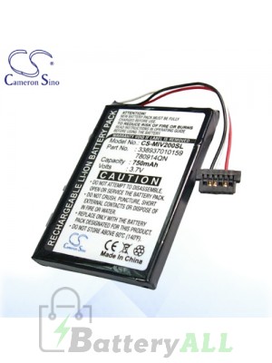 CS Battery for Mitac Mio Moov 200 / 200e / 200u / 210 Battery MIV200SL