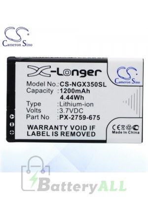 CS Battery for NavGear PX-2759-675 / Motorradnavi SLX-350 Battery NGX350SL