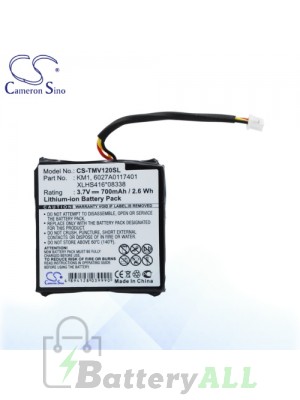 CS Battery for TomTom 6027A0117401 / KM1 / XLHS416*08338 Battery TMV120SL