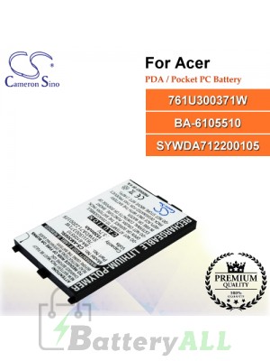 CS-AM300SL For Acer PDA / Pocket PC Battery Model 761U300371W / BA-6105510 / SYWDA712200105