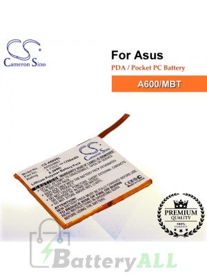 CS-A600SL For Asus PDA / Pocket PC Battery Model A600/MBT