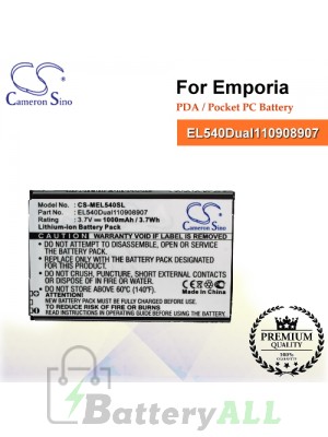 CS-MEL540SL For Emporia PDA / Pocket PC Battery Model EL540Dual110908907