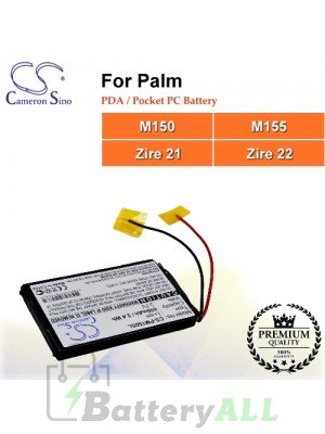 CS-PM150SL For Palm PDA / Pocket PC Battery Fit Model M150 / M155 / Zire 21 / Zire 22