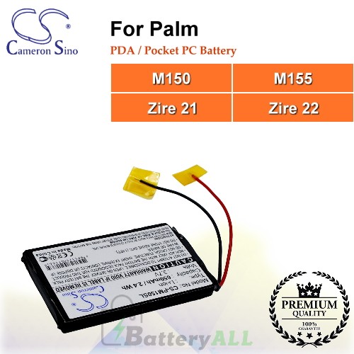CS-PM150SL For Palm PDA / Pocket PC Battery Fit Model M150 / M155 / Zire 21 / Zire 22