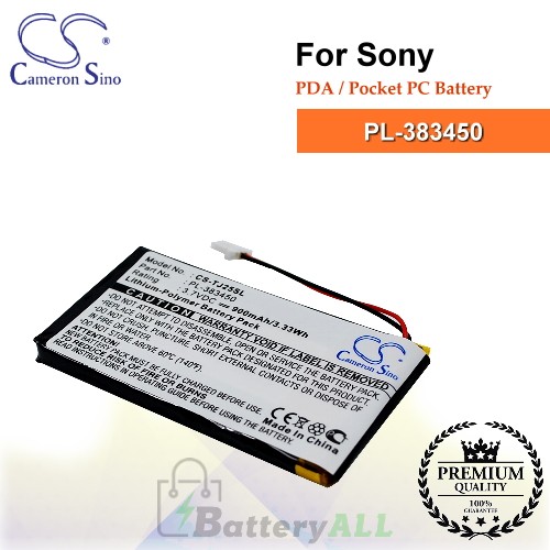 CS-TJ25SL For Sony PDA / Pocket PC Battery Model PL-383450