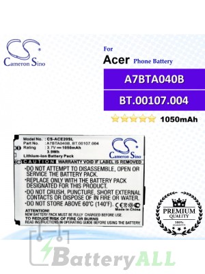 CS-ACE20SL For Acer Phone Battery Model A7BTA040B / BT.00107.004
