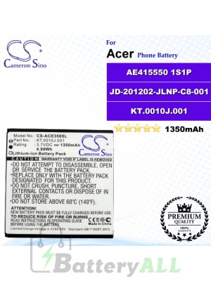 CS-ACE350SL For Acer Phone Battery Model AE415550 1S1P / JD-201202-JLNP-C8-001 / KT.0010J.001