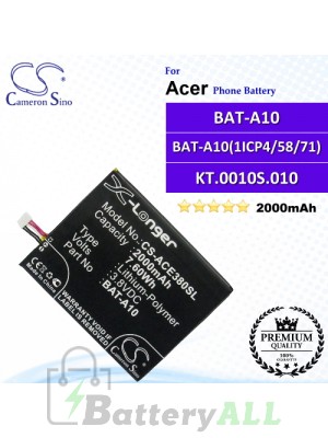 CS-ACE380SL For Acer Phone Battery Model BAT-A10 / BAT-A10(1ICP4/58/71) / KT.0010S.010