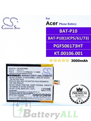 CS-ACE700SL For Acer Phone Battery Model BAT-P10 / BAT-P10 (1ICP5/61/73) / PGF506173HT / KT.00106.001