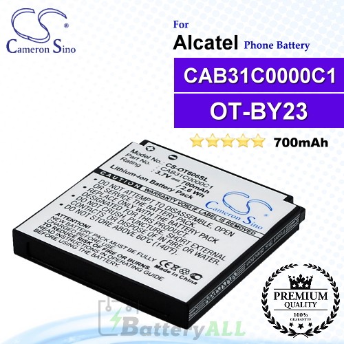 CS-OT606SL For Alcatel Phone Battery Model OT-BY23 / CAB31C0000C1