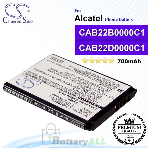 CS-OT665SL For Alcatel Phone Battery Model CAB22D0000C1 / CAB22B0000C1
