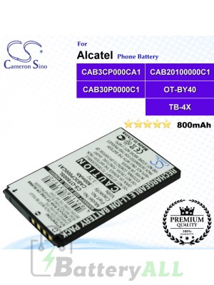 CS-OT800SL For Alcatel Phone Battery Model CAB20100000C1 / CAB30P0000C1 / CAB3CP000CA1