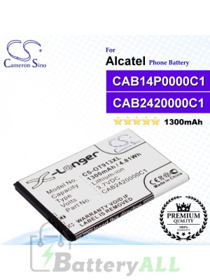 CS-OT913XL For Alcatel Phone Battery Model CAB14P0000C1 / CAB2420000C1