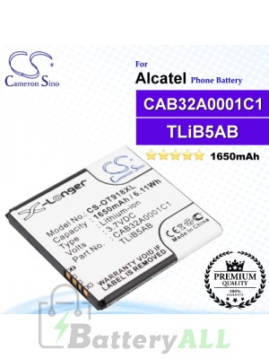 CS-OT918XL For Alcatel Phone Battery Model CAB32A0001C1 / TLiB5AB