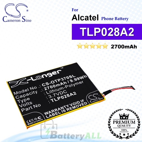 CS-OTP370SL For Alcatel Phone Battery Model TLP028A2