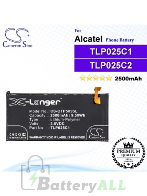 CS-OTP505SL For Alcatel Phone Battery Model TLP025C1 / TLP025C2