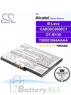 CS-OTV770SL For Alcatel Phone Battery Model OT-BY30 / T5001664AAAA / CAB30C0000C1 / B-Lava