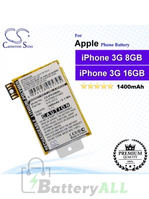 CS-IPH390SL For Apple Phone Battery Model 616-0372 / 616-0428 / 616-0433 / HLP088-H1942 For iPhone 3G