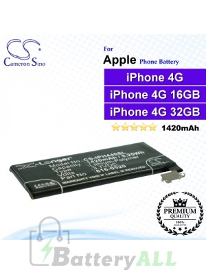 CS-IPH440SL For Apple Phone Battery Model 616-0512 / 616-0520 / 616-0521 / GB-S10-423482-0100 For iPhone 4G