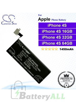 CS-IPH450SL For Apple Phone Battery Model 616-0479 / 616-0579 / 616-0580 / GB-S10-423282-0100 / LIS1474APPC For iPhone 4S