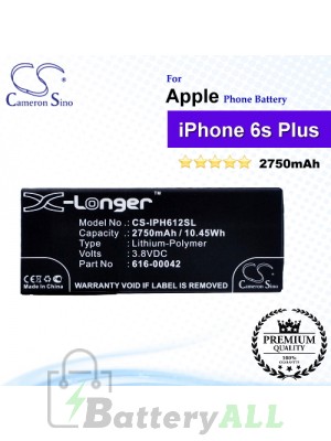 CS-IPH612SL For Apple Phone Battery Model 616-00042 For iPhone 6s Plus